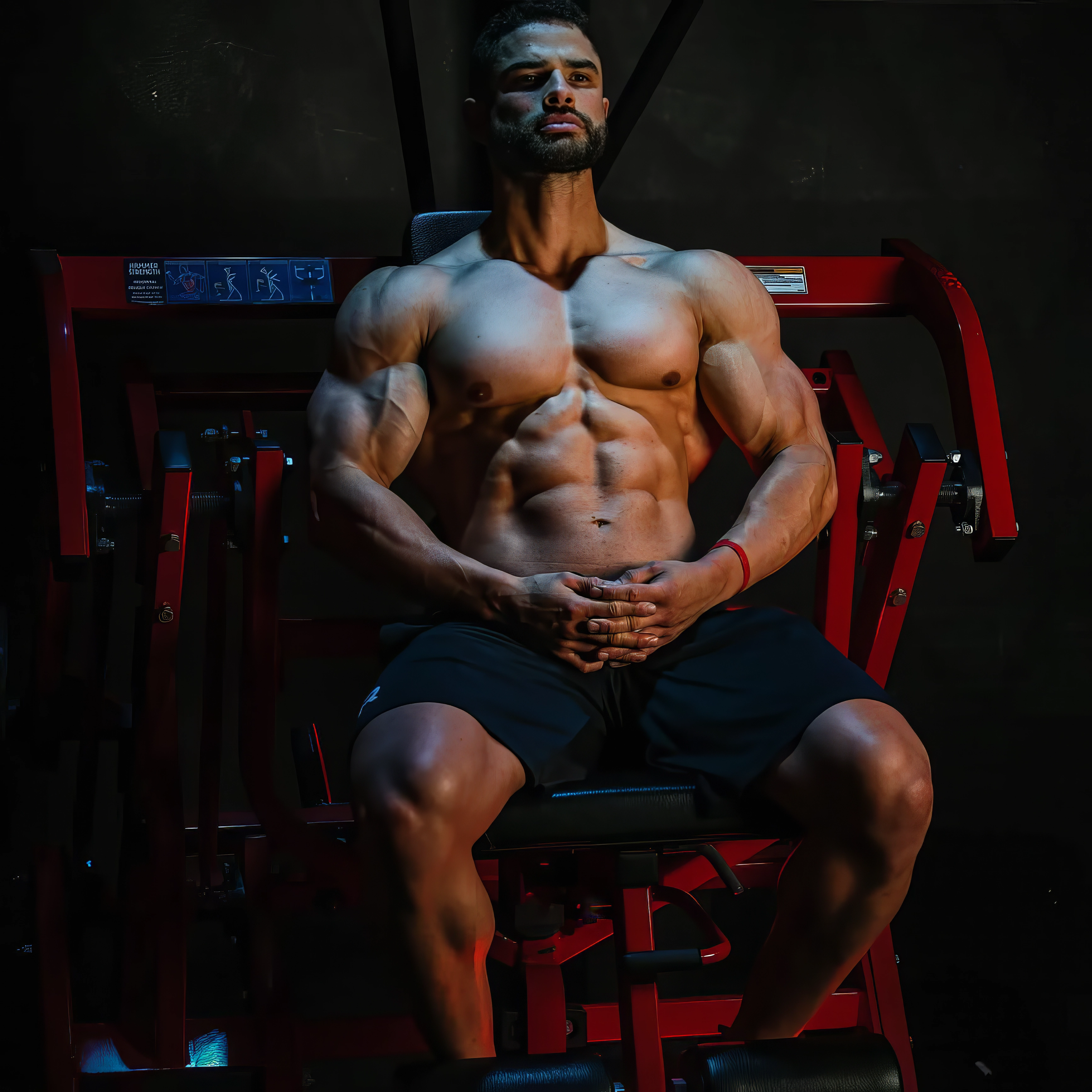 coach de musculation en action